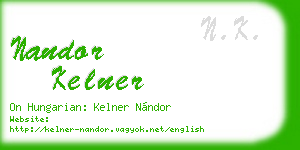 nandor kelner business card