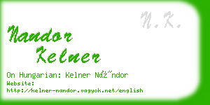 nandor kelner business card